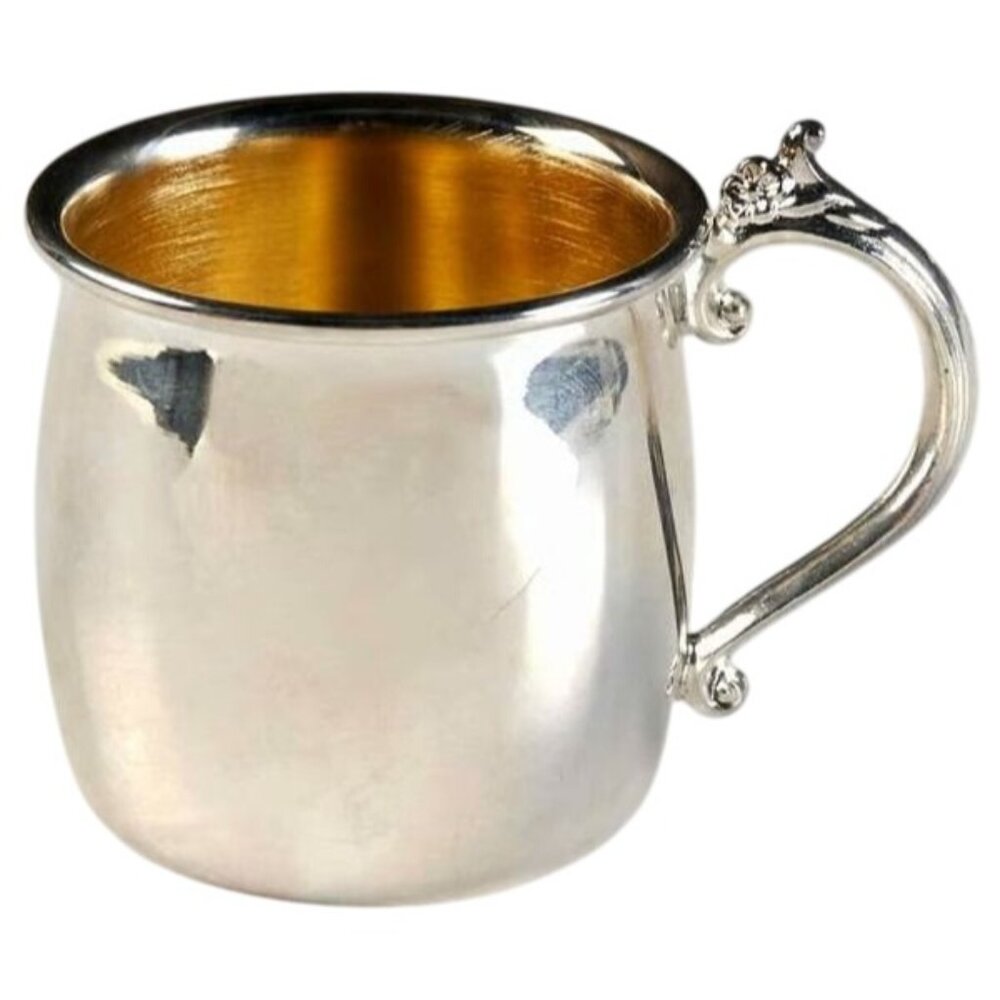 Vintage International Silver Reflection Silverplate Punch Cup, 2.5" Unused‎